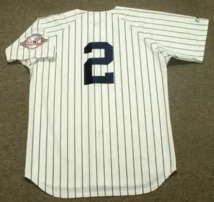 DEREK JETER New York Yankees 2003 Majestic Cooperstown Home Baseball Jersey 