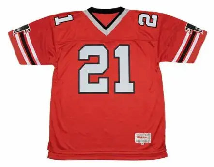 DEION SANDERS Atlanta Falcons 1989 Home Throwback NFL Football Jersey