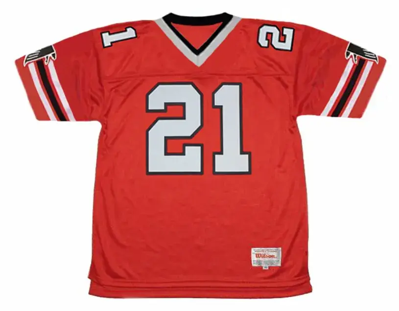 DEION SANDERS Atlanta Falcons 1989 Home Throwback NFL Football Jersey