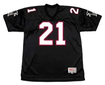 DEION SANDERS Atlanta Falcons 1991 Home Throwback NFL Football Jersey
