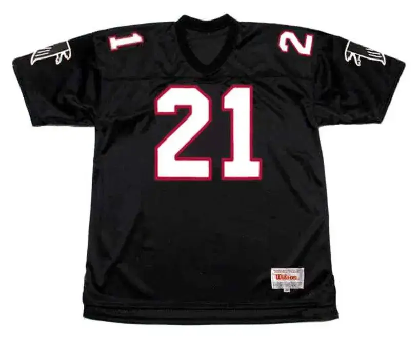 DEION SANDERS Atlanta Falcons 1991 Home Throwback NFL Football Jersey