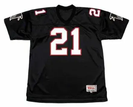DEION SANDERS Atlanta Falcons 1993 Home Throwback NFL Football Jersey