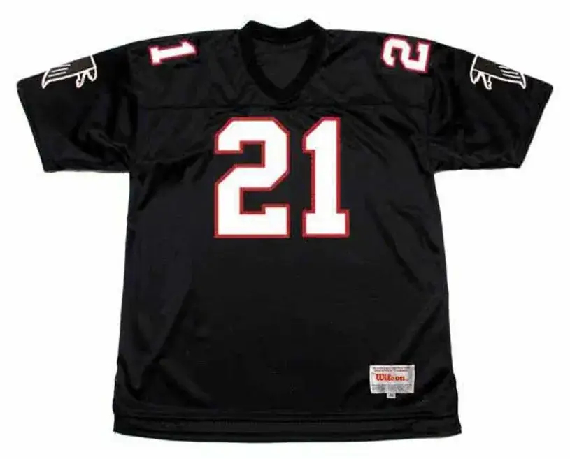 DEION SANDERS Atlanta Falcons 1993 Home Throwback NFL Football Jersey