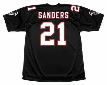 DEION SANDERS Atlanta Falcons 1993 Home Throwback NFL Football Jersey 