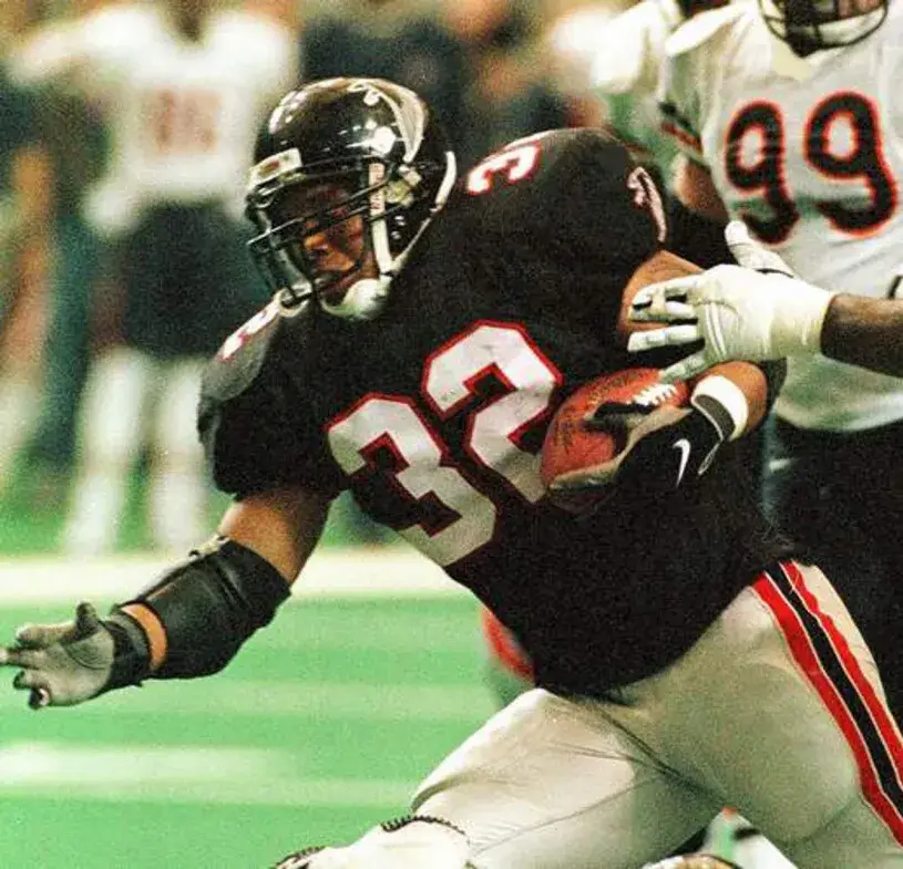 JAMAL ANDERSON Atlanta Falcons 1998 Home Throwback NFL Football Jersey 