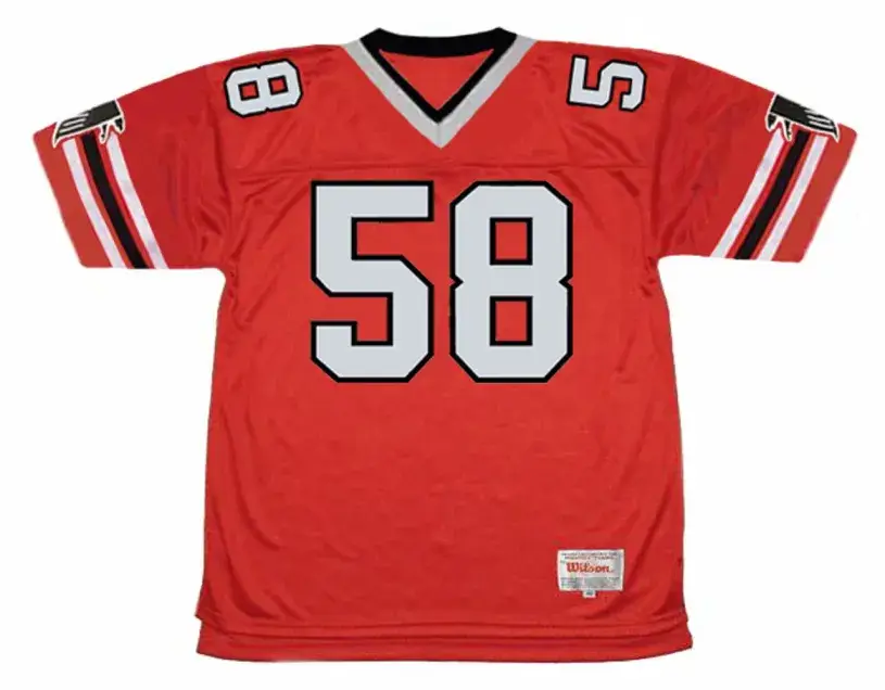 JESSE TUGGLE Atlanta Falcons 1989 Home Throwback NFL Football Jersey