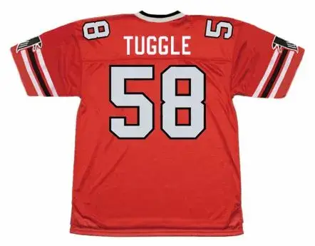 JESSE TUGGLE Atlanta Falcons 1989 Home Throwback NFL Football Jersey 