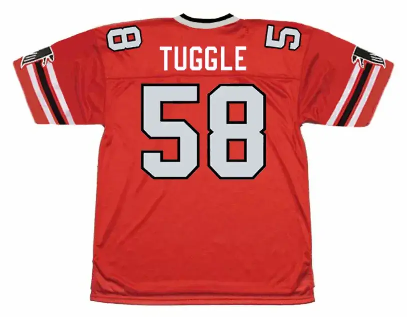 JESSE TUGGLE Atlanta Falcons 1989 Home Throwback NFL Football Jersey 