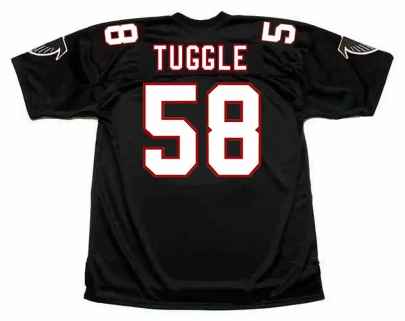 JESSIE TUGGLE Atlanta Falcons 1994 Home Throwback NFL Football Jersey 
