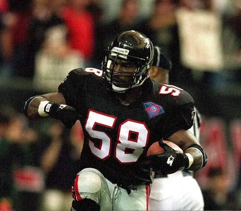 JESSIE TUGGLE Atlanta Falcons 1994 Home Throwback NFL Football Jersey 