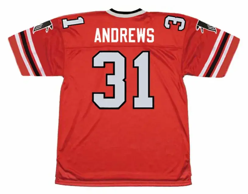 WILLIAM ANDREWS Atlanta Falcons 1981 Home Throwback NFL Football Jersey 