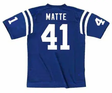 TOM MATTE Baltimore Colts 1970 Throwback Home NFL Football Jersey 