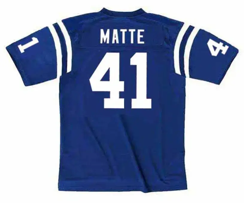 TOM MATTE Baltimore Colts 1970 Throwback Home NFL Football Jersey 