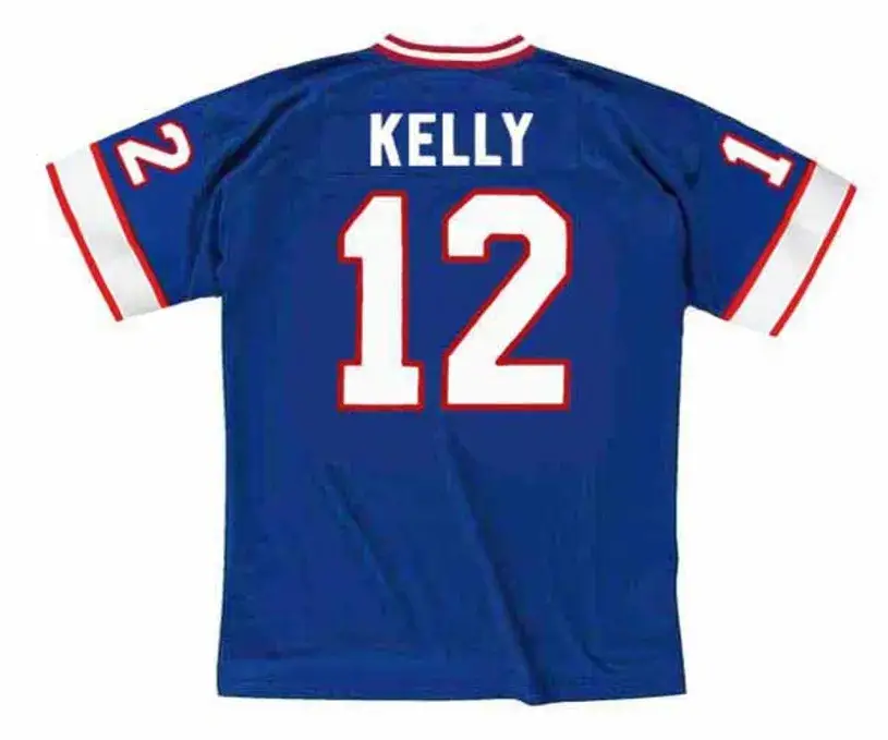 JIM KELLY Buffalo Bills 1991 Throwback NFL Football Jersey 