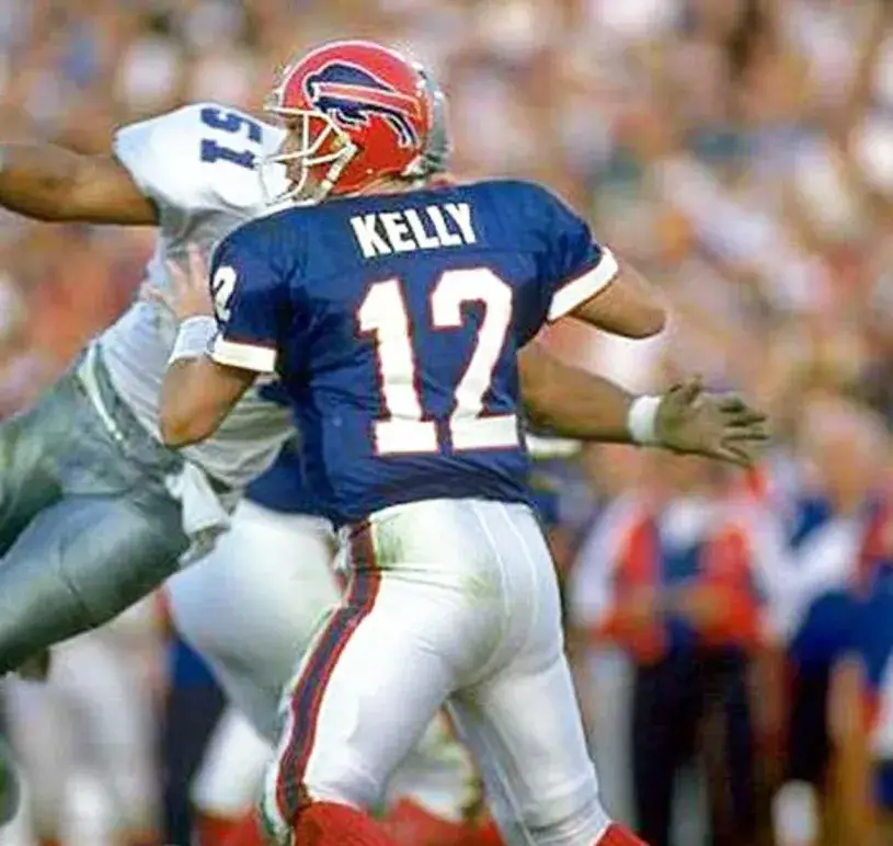 JIM KELLY Buffalo Bills 1991 Throwback NFL Football Jersey 
