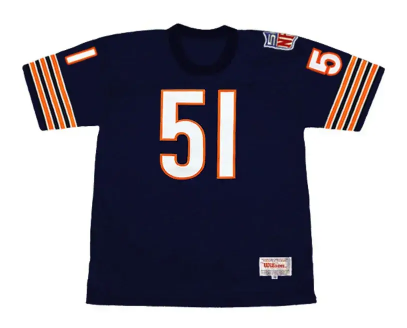 DICK BUTKUS Chicago Bears 1969 Home Throwback NFL Football Jersey