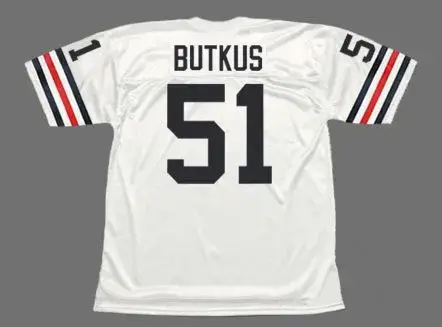 DICK BUTKUS Chicago Bears 1972 Throwback NFL Football Jersey 