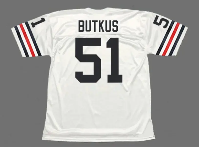 DICK BUTKUS Chicago Bears 1972 Throwback NFL Football Jersey 