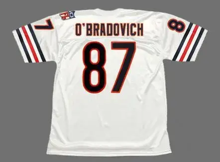 ED O’BRADOVICH Chicago Bears 1969 Away Throwback NFL Football Jersey 