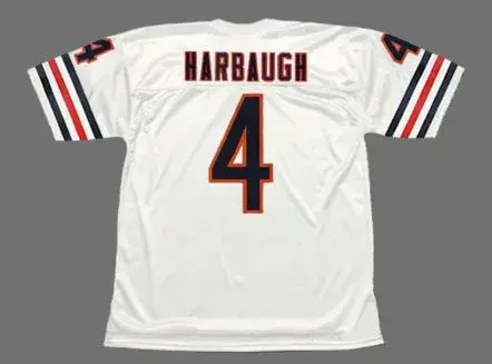 JIM HARBAUGH Chicago Bears 1988 Throwback NFL Football Jersey 