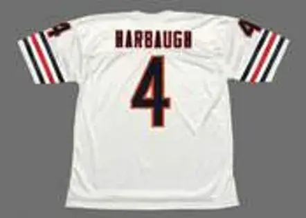 JIM HARBAUGH Chicago Bears 1988 Throwback NFL Football Jersey 