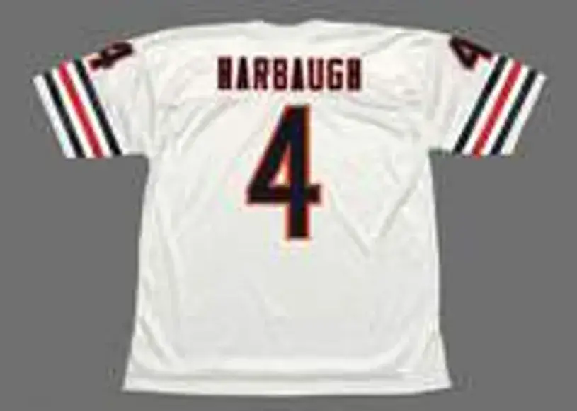 JIM HARBAUGH Chicago Bears 1988 Throwback NFL Football Jersey 