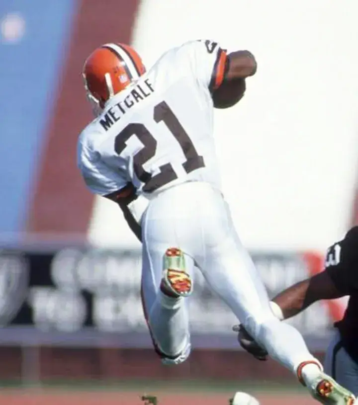 ERIC METCALF Cleveland Browns 1989 Throwback NFL Football Jersey 