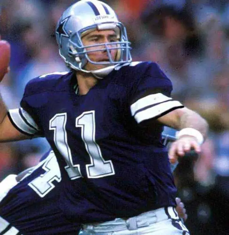 DANNY WHITE Dallas Cowboys 1985 Throwback NFL Football Jersey 
