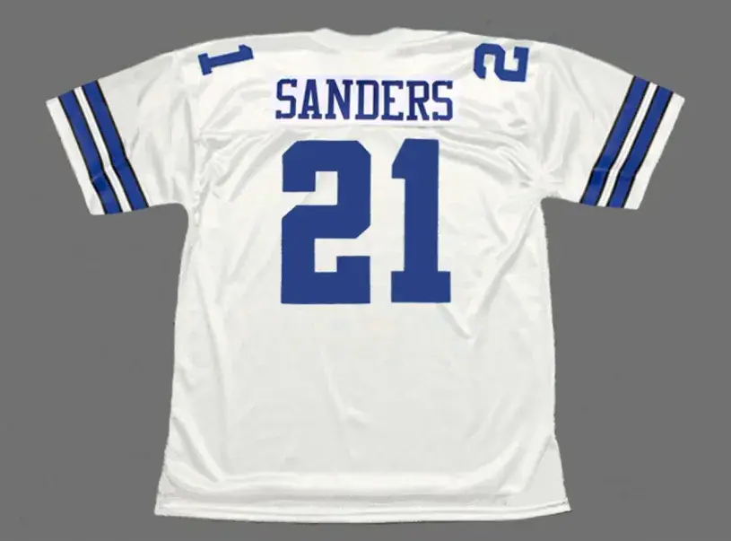 DEION SANDERS Dallas Cowboys Throwback 1995 NFL Football Jersey 