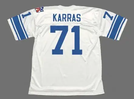 ALEX KARRAS Detroit Lions 1969 Throwback NFL Football Jersey 