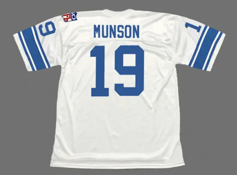 BILL MUNSON Detroit Lions 1969 Throwback NFL Football Jersey 