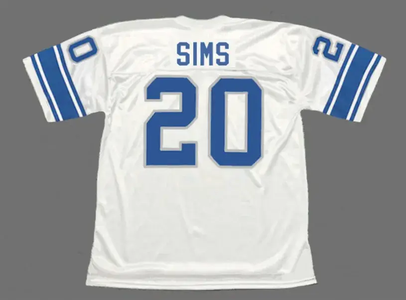BILLY SIMS Detroit Lions 1980 Throwback NFL Football Jersey 