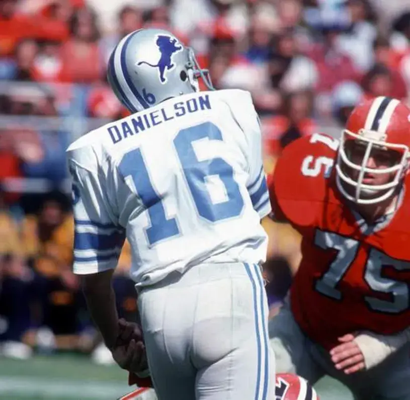 GARY DANIELSON Detroit Lions 1980 Throwback NFL Football Jersey 