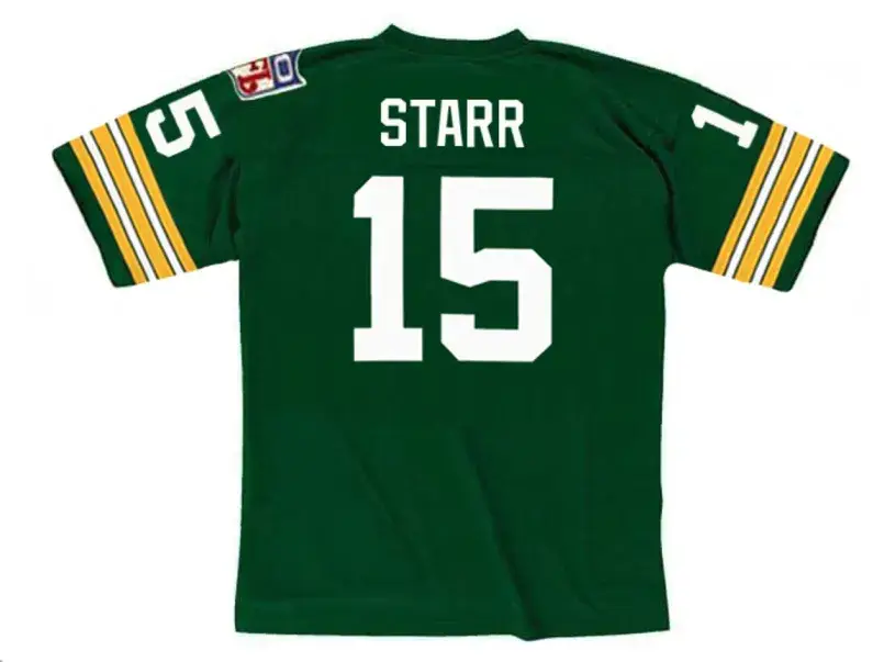 BART STARR Green Bay Packers 1969 Throwback NFL Football Jersey 