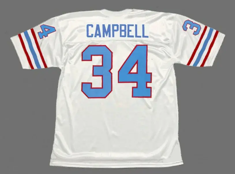 EARL CAMPBELL Houston Oilers 1980 Throwback NFL Football Jersey 