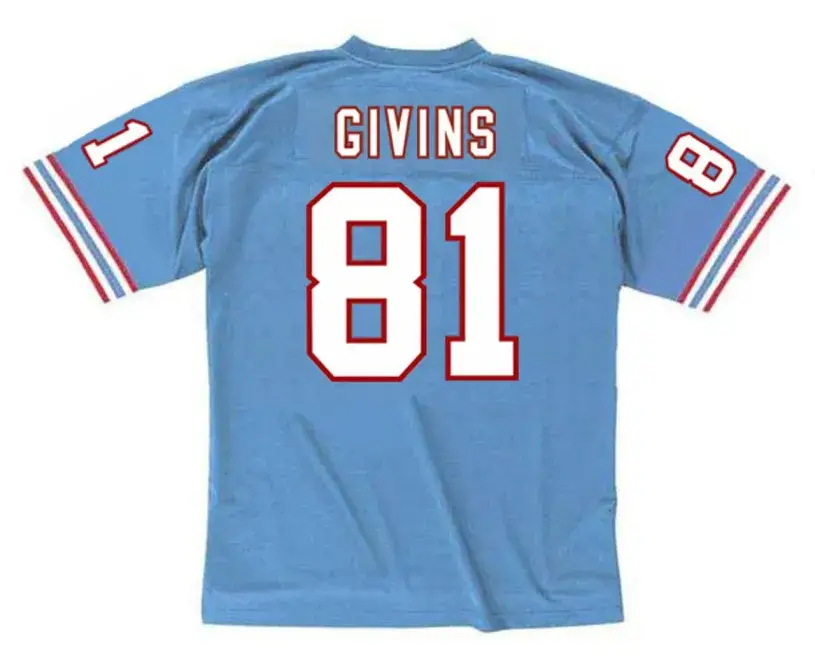 ERNEST GIVINS Houston Oilers 1994 Throwback NFL Football Jersey 