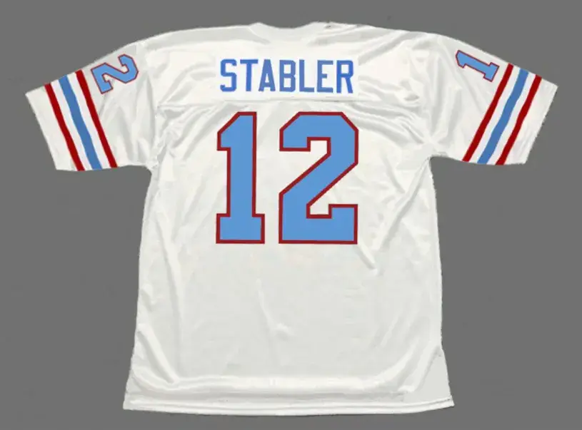 KEN STABLER Houston Oilers 1981 Throwback NFL Football Jersey 