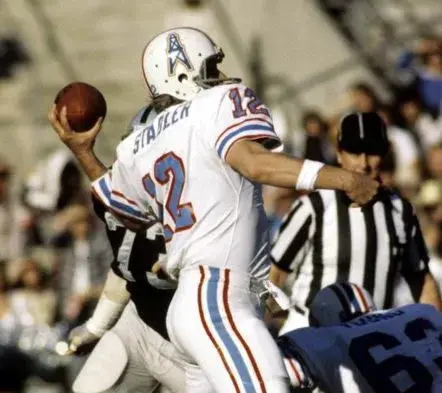 KEN STABLER Houston Oilers 1981 Throwback NFL Football Jersey 