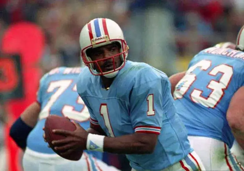 WARREN MOON Houston Oilers 1991 Throwback NFL Football Jersey 