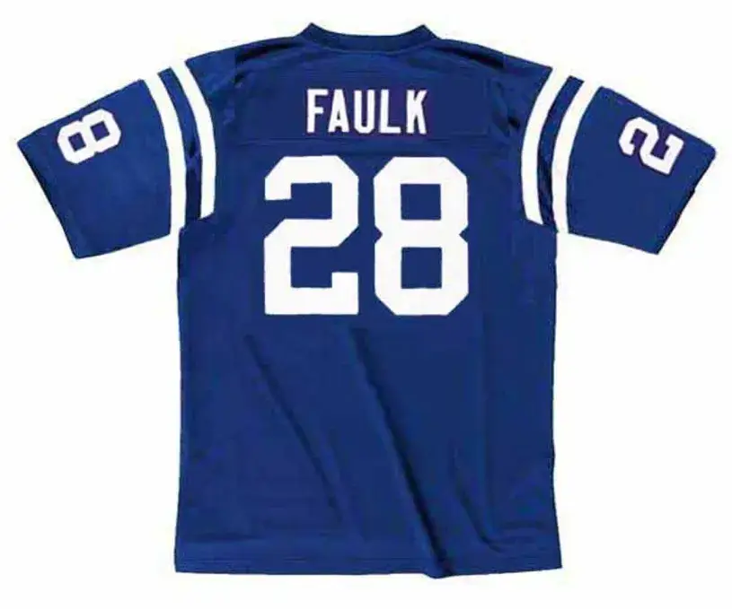 MARSHALL FAULK Indianapolis Colts 1994 Throwback Home NFL Football Jersey 