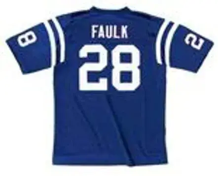 MARSHALL FAULK Indianapolis Colts 1994 Throwback Home NFL Football Jersey 