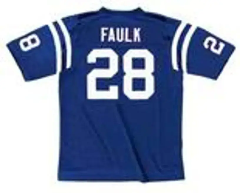 MARSHALL FAULK Indianapolis Colts 1994 Throwback Home NFL Football Jersey 