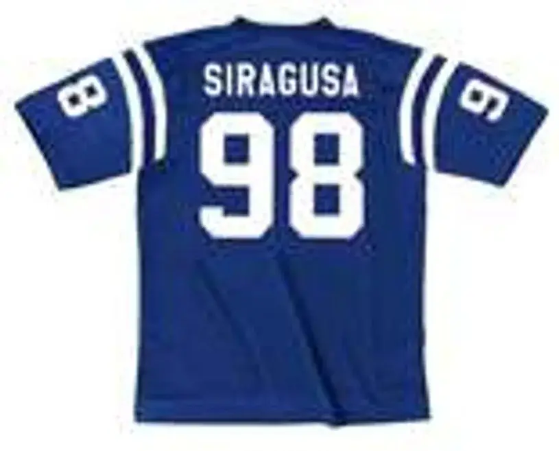 TONY SIRAGUSA Indianapolis Colts 1992 Throwback Home NFL Football Jersey 