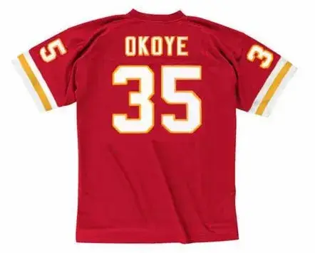 CHRISTIAN OKOYE Kansas City Chiefs 1989 Throwback Home NFL Football Jersey 
