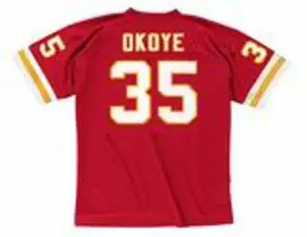 CHRISTIAN OKOYE Kansas City Chiefs 1989 Throwback Home NFL Football Jersey 