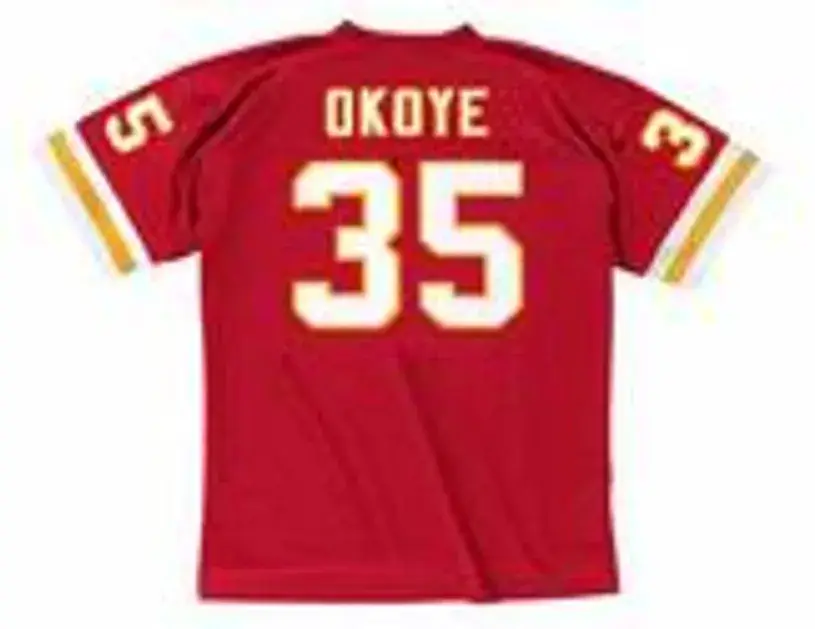 CHRISTIAN OKOYE Kansas City Chiefs 1989 Throwback Home NFL Football Jersey 