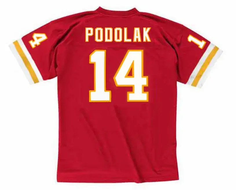 ED PODOLAK Kansas City Chiefs 1973 Throwback Home NFL Football Jersey 