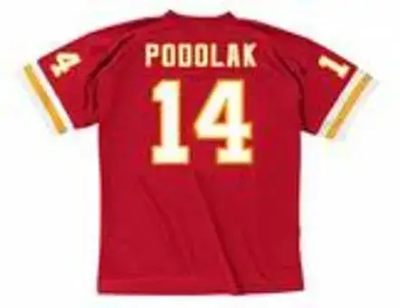 ED PODOLAK Kansas City Chiefs 1973 Throwback Home NFL Football Jersey 
