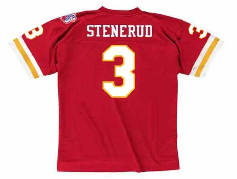 JAN STENERUD Kansas City Chiefs 1969 Throwback Home NFL Football Jersey 