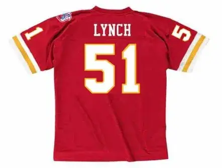 JIM LYNCH Kansas City Chiefs 1969 Throwback Home NFL Football Jersey 